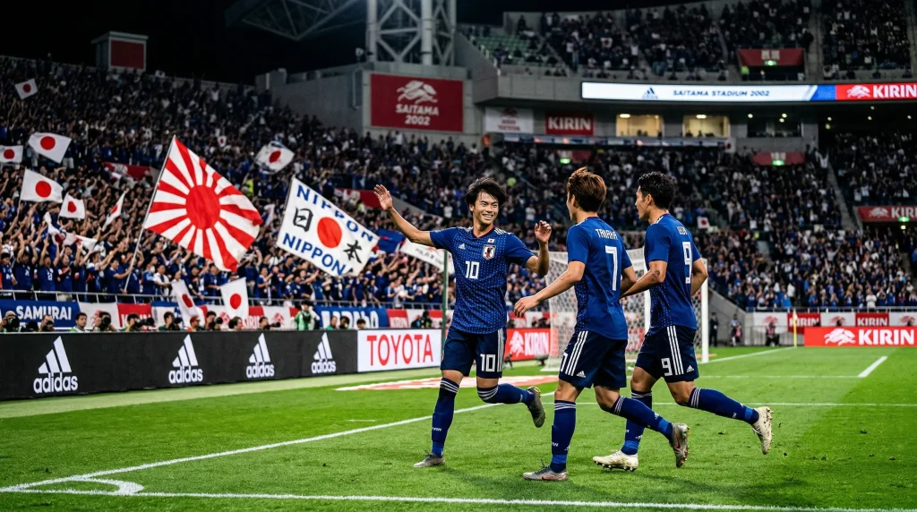 Japanese national team featuring their European-based stars preparing for World Cup 2026, seeking to break through to the quarter-finals