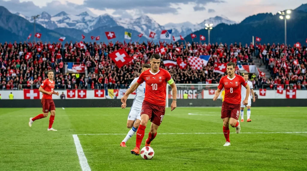 Swiss national team led by Granit Xhaka preparing for World Cup 2026 as Group B favorites against Canada, Qatar, and Bosnia