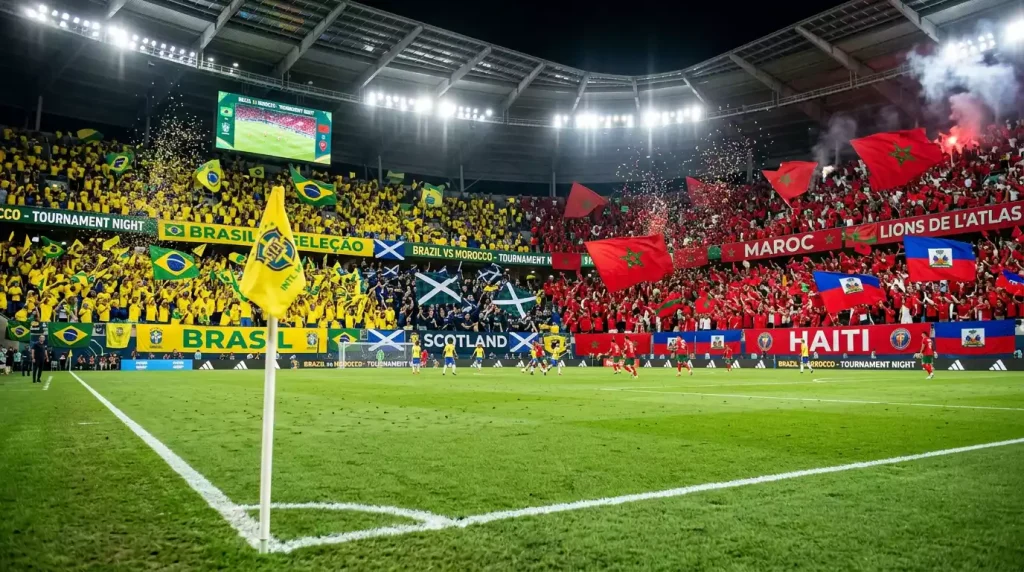 World Cup 2026 Group C featuring Brazil, Morocco, Scotland, and Haiti in a diverse international competition