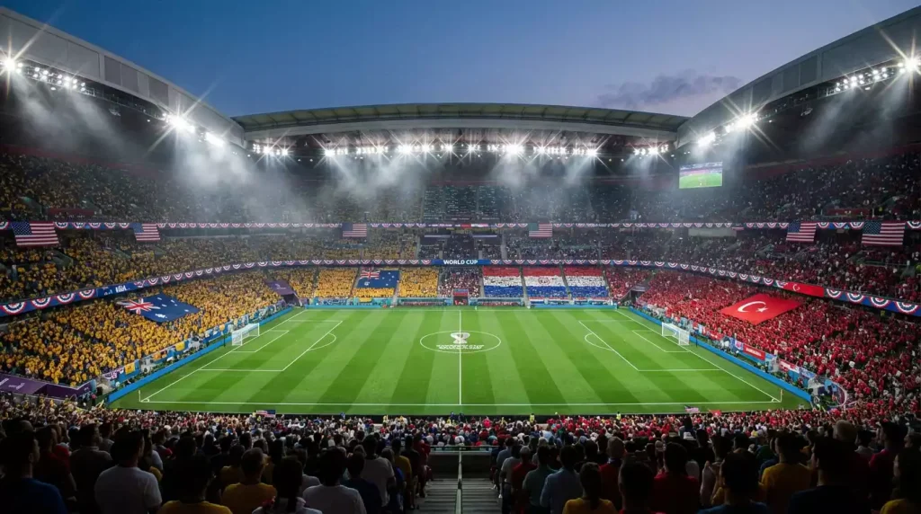 World Cup 2026 Group D featuring USA, Paraguay, Australia, and Türkiye competing on American home soil