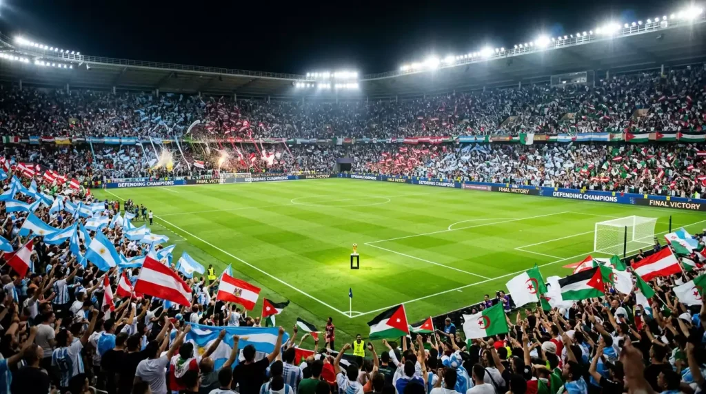 World Cup 2026 Group J featuring Argentina, Austria, Algeria, and Jordan competing for knockout stage qualification